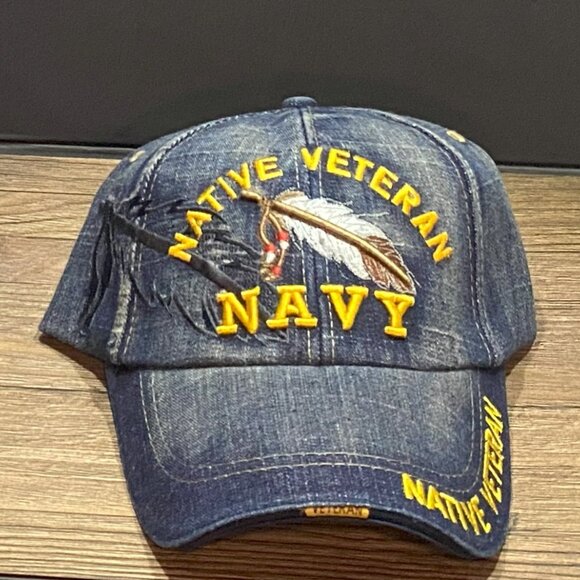 Just Darling Collection Native Veteran Navy Hat - Picture 2 of 5